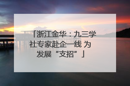 浙江金华：九三学社专家赴企一线 为发展“支招”