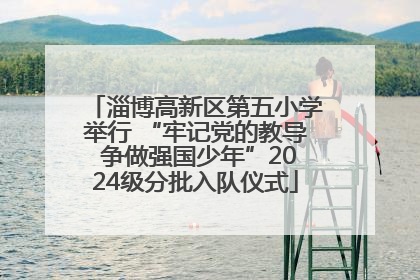淄博高新区第五小学举行 “牢记党的教导 争做强国少年”2024级分批入队仪式