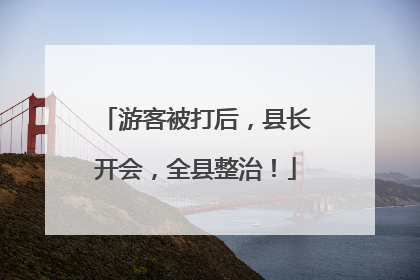 游客被打后，县长开会，全县整治！
