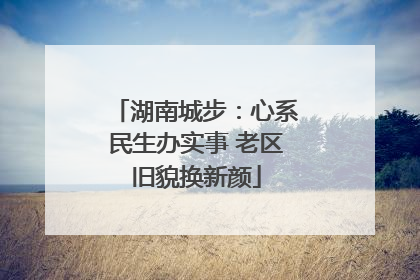 湖南城步：心系民生办实事 老区旧貌换新颜