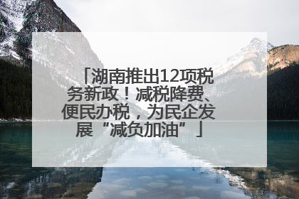 湖南推出12项税务新政！减税降费、便民办税，为民企发展“减负加油”