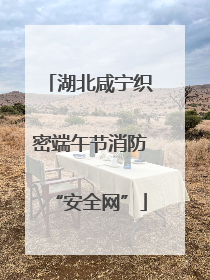 湖北咸宁织密端午节消防“安全网”