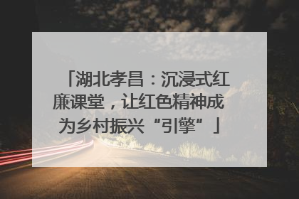 湖北孝昌：沉浸式红廉课堂，让红色精神成为乡村振兴“引擎”