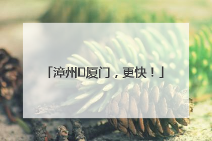 漳州⇋厦门，更快！