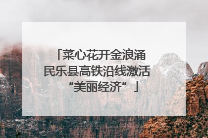 菜心花开金浪涌 民乐县高铁沿线激活“美丽经济”