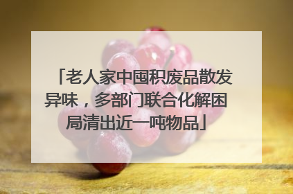 老人家中囤积废品散发异味，多部门联合化解困局清出近一吨物品