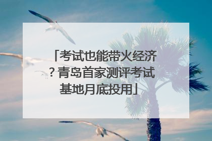考试也能带火经济？青岛首家测评考试基地月底投用