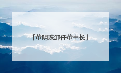 董明珠卸任董事长