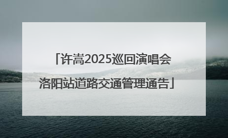许嵩2025巡回演唱会洛阳站道路交通管理通告