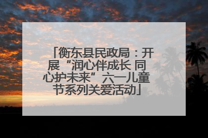 衡东县民政局：开展“润心伴成长 同心护未来”六一儿童节系列关爱活动