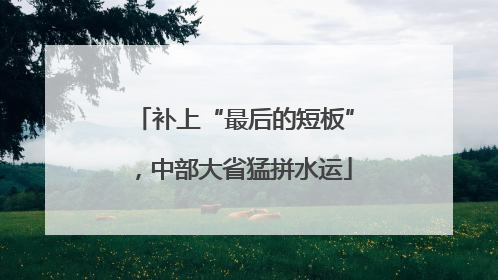 补上“最后的短板”，中部大省猛拼水运
