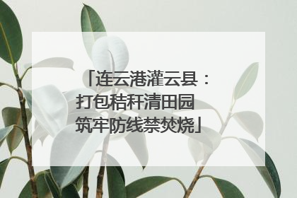 连云港灌云县:打包秸秆清田园 筑牢防线禁焚烧