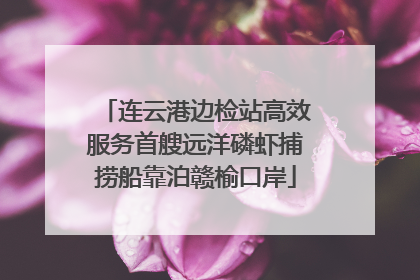 连云港边检站高效服务首艘远洋磷虾捕捞船靠泊赣榆口岸
