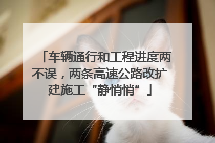 车辆通行和工程进度两不误，两条高速公路改扩建施工“静悄悄”