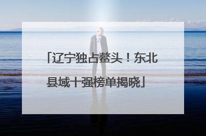 辽宁独占鳌头！东北县域十强榜单揭晓