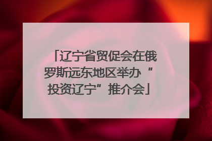 辽宁省贸促会在俄罗斯远东地区举办“投资辽宁”推介会