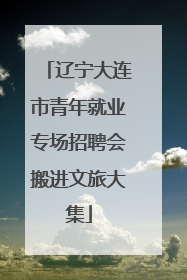 辽宁大连市青年就业专场招聘会搬进文旅大集
