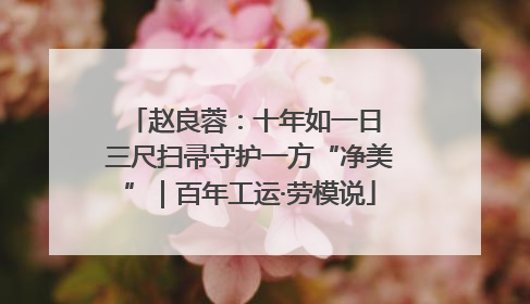 赵良蓉：十年如一日 三尺扫帚守护一方“净美”｜百年工运·劳模说