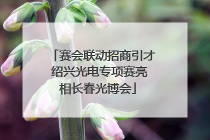 赛会联动招商引才 绍兴光电专项赛亮相长春光博会