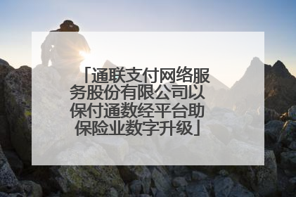 通联支付网络服务股份有限公司以保付通数经平台助保险业数字升级