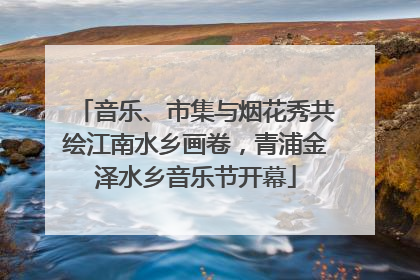 音乐、市集与烟花秀共绘江南水乡画卷，青浦金泽水乡音乐节开幕