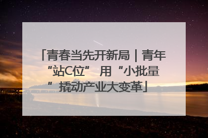 青春当先开新局｜青年“站C位” 用“小批量”撬动产业大变革