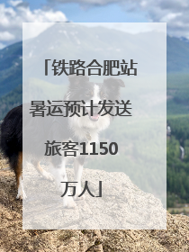 铁路合肥站暑运预计发送旅客1150万人