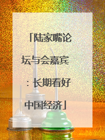 陆家嘴论坛与会嘉宾：长期看好中国经济