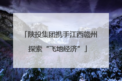 陕投集团携手江西赣州 探索“飞地经济”