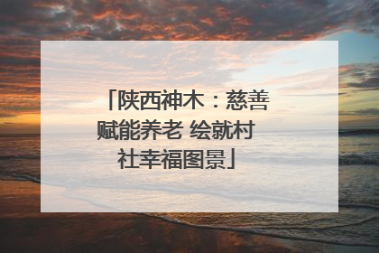陕西神木：慈善赋能养老 绘就村社幸福图景