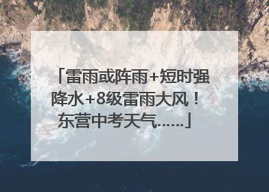 雷雨或阵雨+短时强降水+8级雷雨大风！东营中考天气……