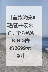 首款鸿蒙AI智能手表来了，华为WATCH 5售价2699元起