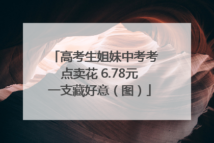高考生姐妹中考考点卖花 6.78元一支藏好意（图）