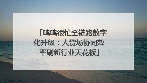 鸣鸣很忙全链路数字化升级：人货场协同效率刷新行业天花板