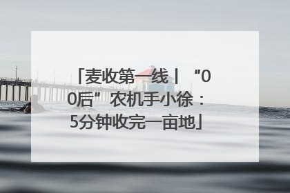 麦收第一线丨“00后”农机手小徐：5分钟收完一亩地