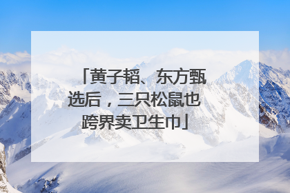 黄子韬、东方甄选后，三只松鼠也跨界卖卫生巾