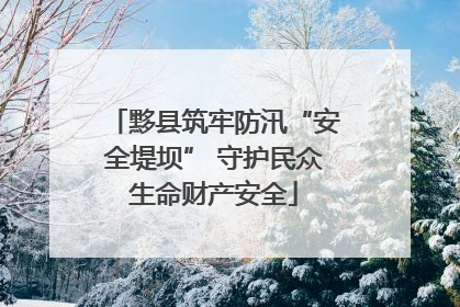 黟县筑牢防汛“安全堤坝” 守护民众生命财产安全
