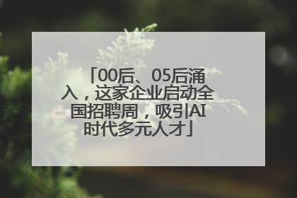 00后、05后涌入，这家企业启动全国招聘周，吸引AI时代多元人才