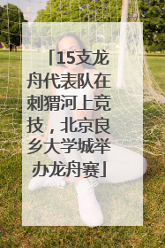 15支龙舟代表队在刺猬河上竞技，北京良乡大学城举办龙舟赛