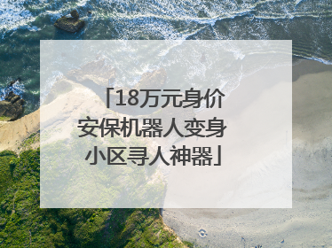 18万元身价安保机器人变身小区寻人神器
