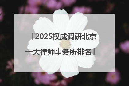 2025权威调研北京十大律师事务所排名