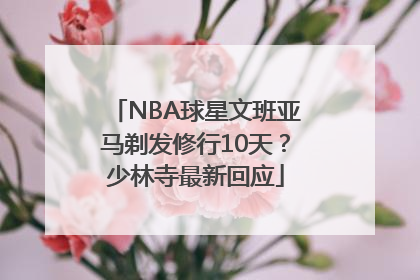 NBA球星文班亚马剃发修行10天？少林寺最新回应